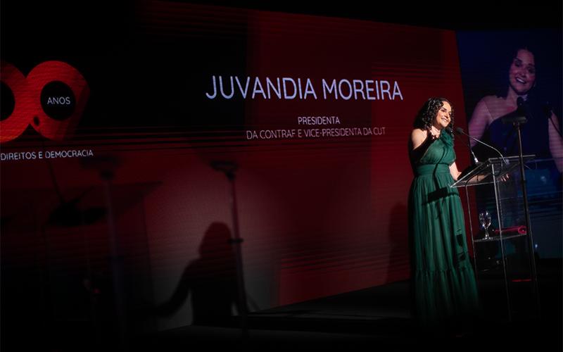 Juvandia Moreira, ex-presidenta do Sindicato e atual presidenta da Contraf-CUT
