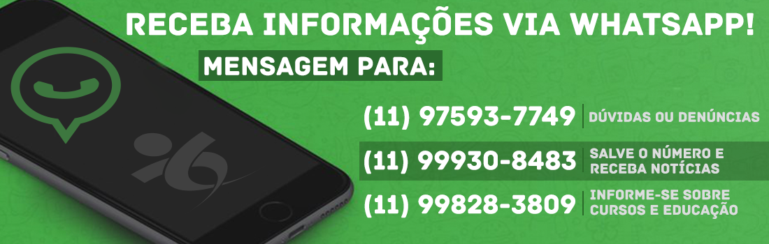 Banner com números de WhatsApp do Sindicato dos Bancários