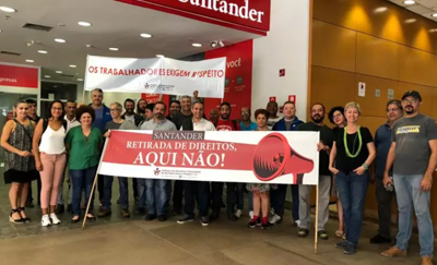 Após forte mobilização, Santander recua do trabalho aos sábados