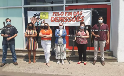 Dirigentes protestam contra demissões no Bradesco