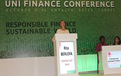 Rita Berlofa é eleita presidenta da UNI Finance Mundial 