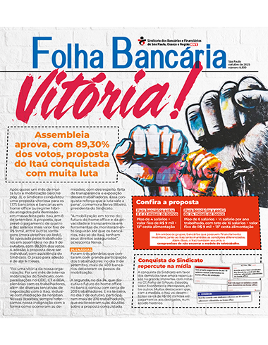 Fac-símile da capa da edição número 6.300 da Folha Bancária