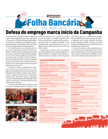 Folha Bancária 6.314 - julho de 2026
