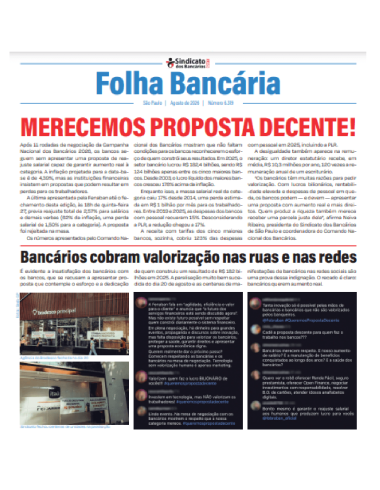 Folha Bancária 6.319 - Agosto de 2026