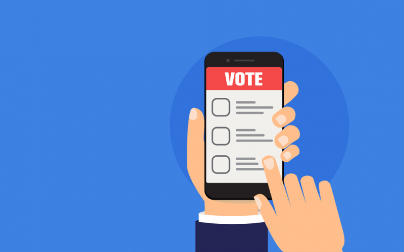 Imagem: Freepik Imagem de votação em um celular