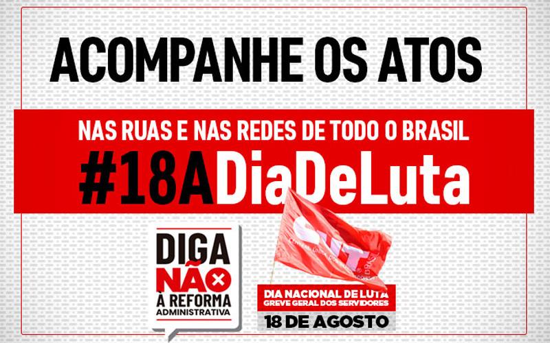 Arte: CUT Arte da CUT para o 18 de agosto, Dia Nacional de Luta