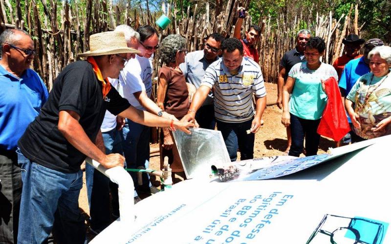 Comitê entregou 15 cisternas no fim do ano passado em Piripiri (PI) Foto: Divulgação