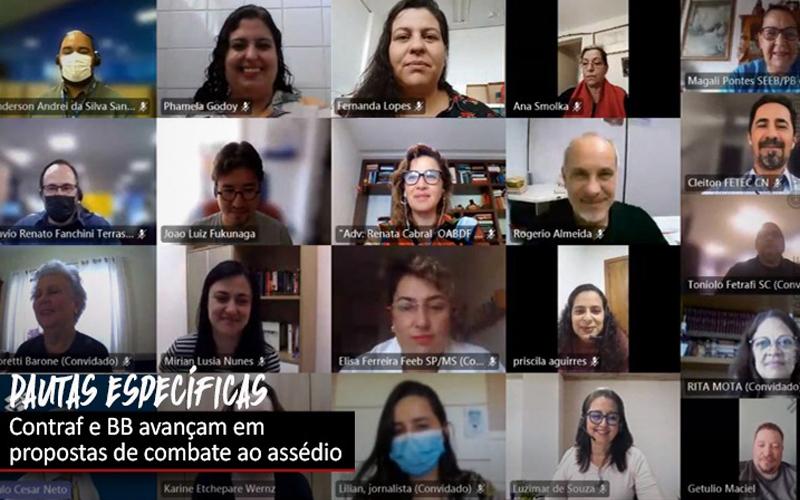 Imagem: Contraf/CUT Captura de tela da negociação com o BB sobre Igualdade de Oportunidades, por ocasião da Campanha Nacional Unificada dos Bancários 2022 (campanha salarial).