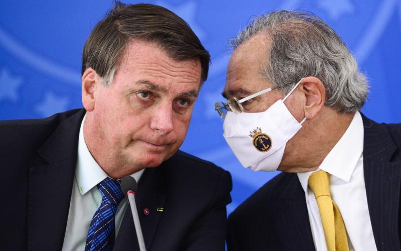 Foto: Marcelo Camargo/Agência Brasil Fotografia de Jair Bolsonaro e Paulo Guedes