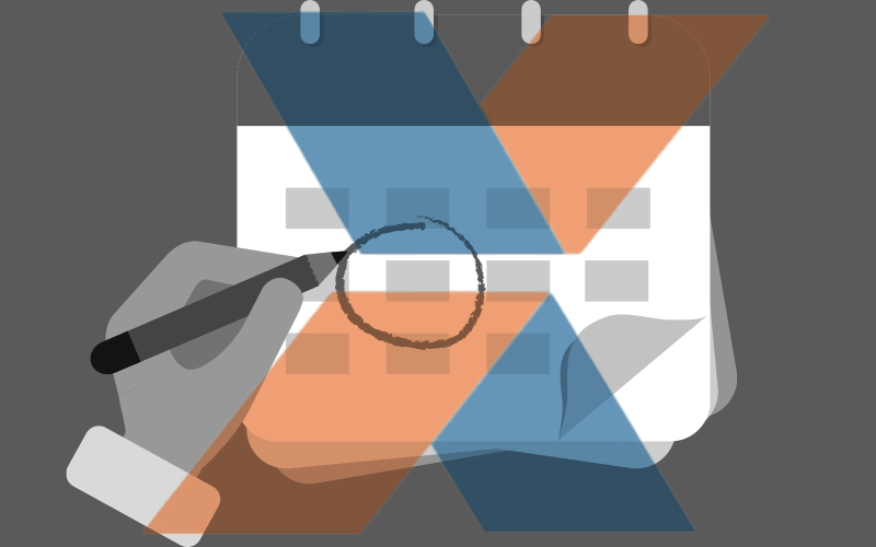 Imagem: Freepik Ilustração de um calendário, com o logotipo da Caixa