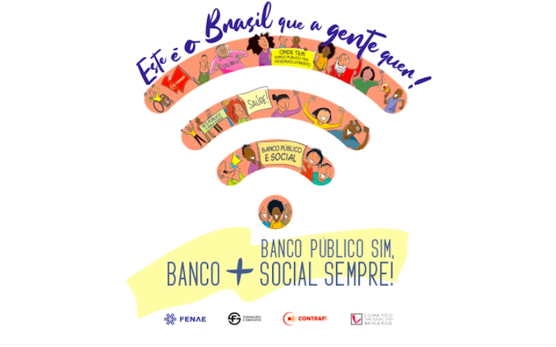 Arte: Contraf/CUT Logotipo da abertura solene dos encontros dos bancos públicos