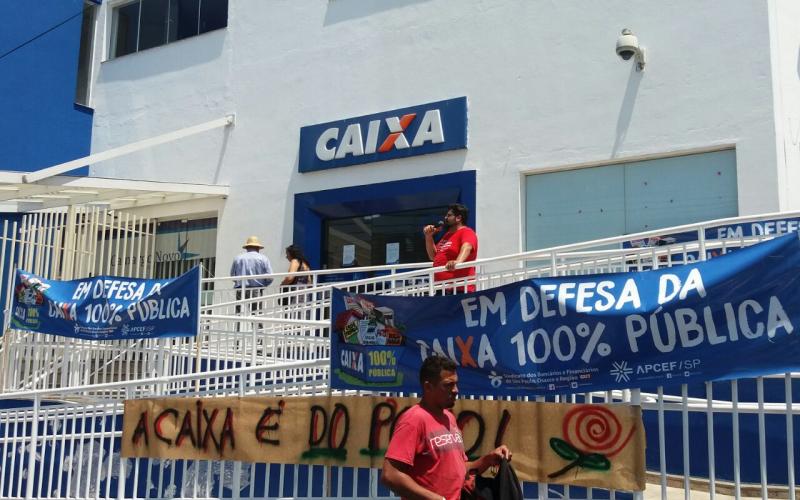 Agência que a direção da Caixa quer fechar é a única da região Foto: Seeb-SP