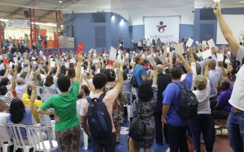 Assembleia escolheu a Chapa 1 para comandar o processo que definirá a próxima diretoria do Sindicato Foto: Seeb-SP