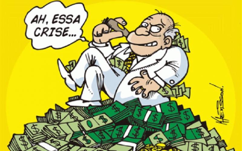 Ao invés de taxar grandes fortunas, lucros e dividendos, governo prefere fazer economia em cima dos aposentados e dos mais pobres Arte: Sindicato dos Bancários de Pelotas