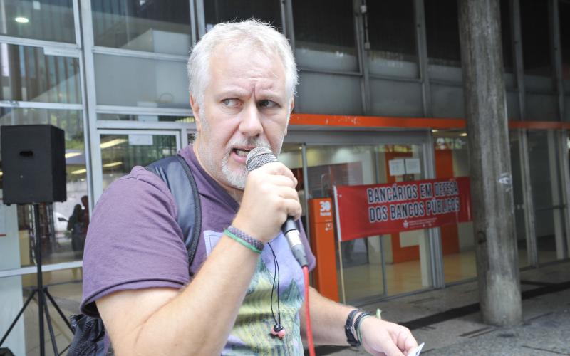 Carlos Damarindo foi um dos eleitos: "vamos cuidar de um patrimônio que é dos bancários" Foto: Mauricio Morais / Arquivo / Seeb-SP