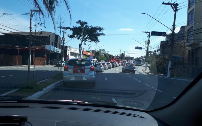 Foto: Seeb-SP Carreata dos trabalhadores no dia primeiro de maio
