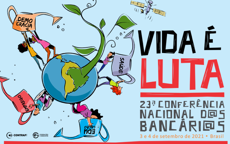 Arte: Contraf/CUT Logo da 23ª Conferência Nacional dos Bancários