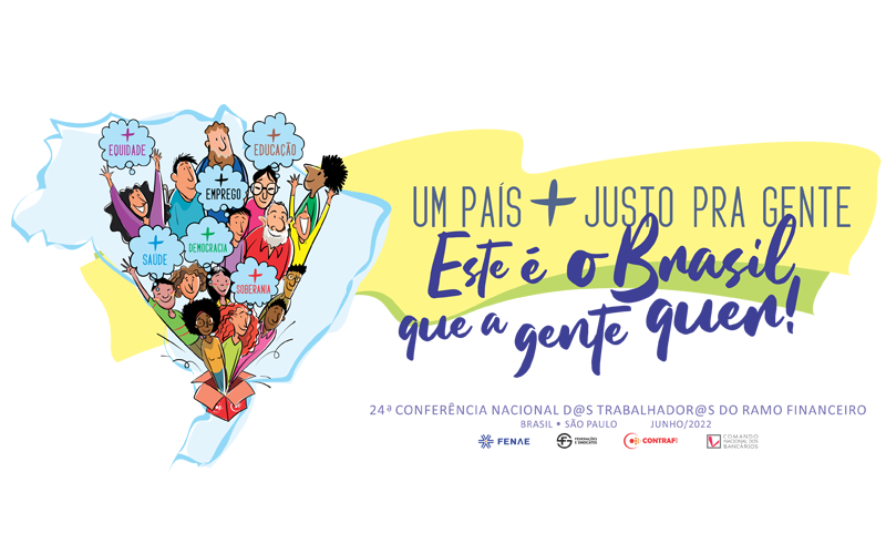 Arte: Contraf/CUT Logotipo da 24ª Conferência Nacional dos Bancários