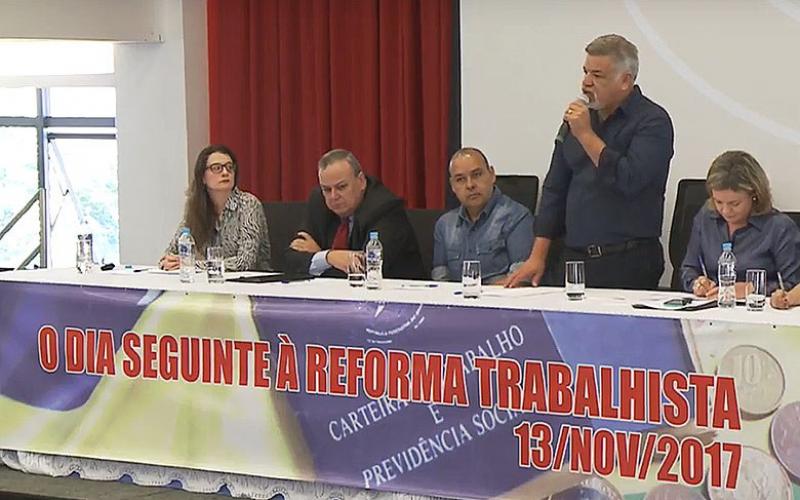 Wagner Santana, dos Metalúrgicos: agora é urgente "fortalecer os sindicatos como principais e únicos interlocutores na relação capital-trabalho" Foto: Reprodução/TVT