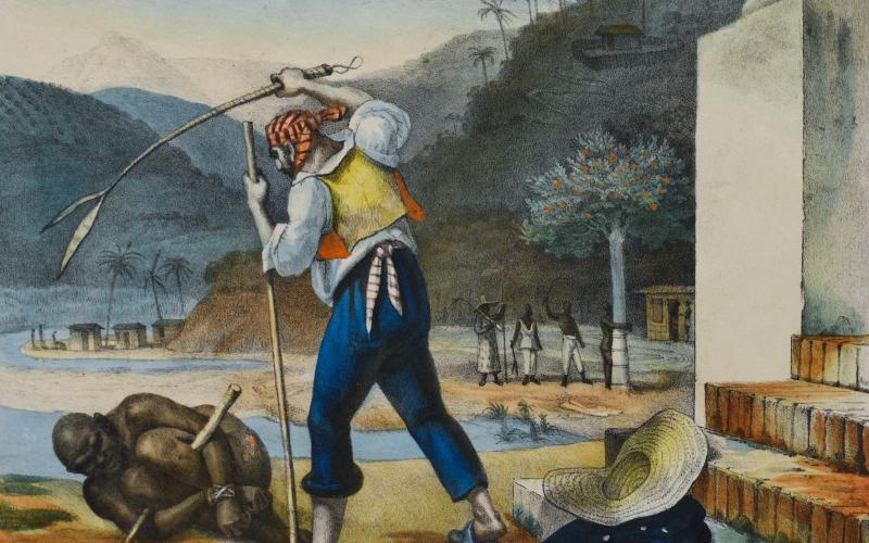 Réplica do quadro Escravidão no Brasil, de Jean-Baptiste Debret Imagem: Wikimedia