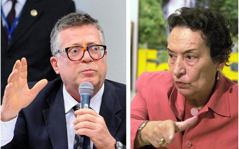 Fagnani e Conceição: nas atuais condições de exclusão social, propor degradação das condições de trabalho é absurdo ético Fotos: Pedro França / Agência Senado