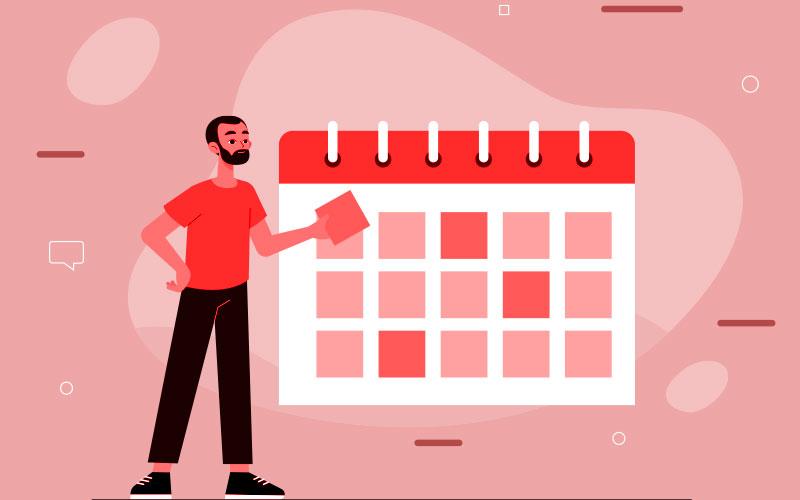 Imagem: Freepik Homem em frente a um calendário