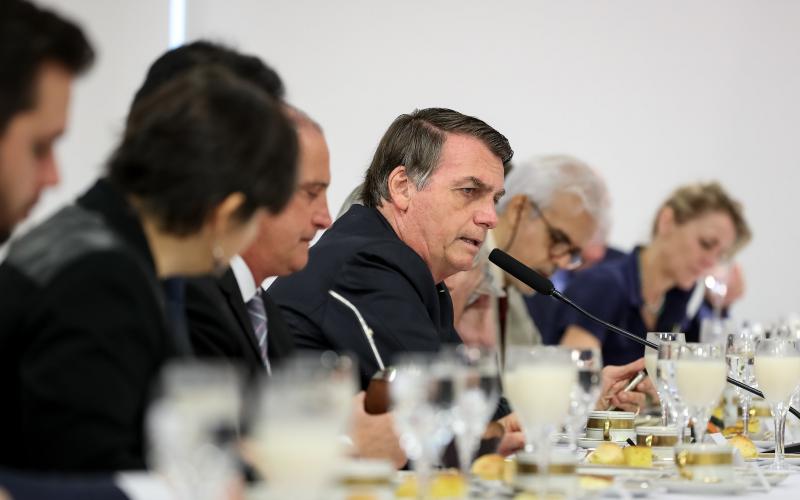 "Passar fome no Brasil é uma grande mentira", afirmou Bolsonaro na sexta-feira 19, em café da manhã com jornalistas estrangeiros Foto: Marcos Corrêa/residência da República