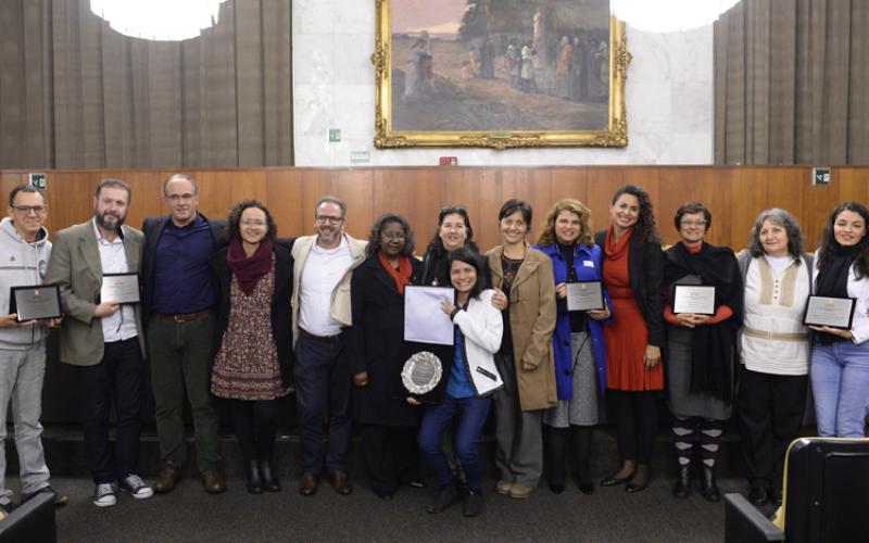 Membros do Projeto Âncora durante a premiação Foto: Divulgação