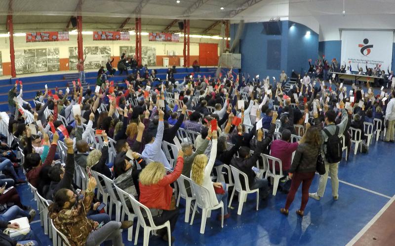 Assembleia na Quadra referenda participação da categoria na mobilização Foto: Juca Varella