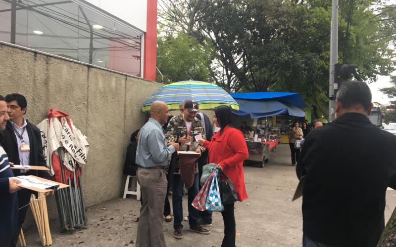 Mobilização na Cidade de Deus, concentração do Bradesco em Osasco Foto: Seeb-SP