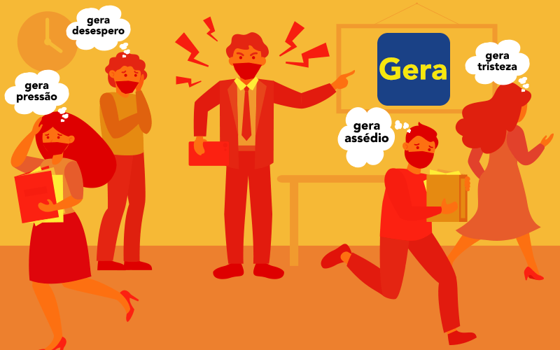 Imagem: Freepik Imagem de um ambiente caótico e assediador em uma agência, proporcionado pelo GERA