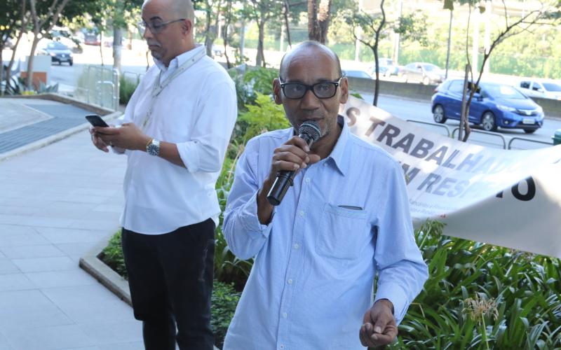 Dirigente sindical Jair Alves, na luta ao lado dos trabalhadores das cooperativas de crédito Foto: Anju / Seeb-SP