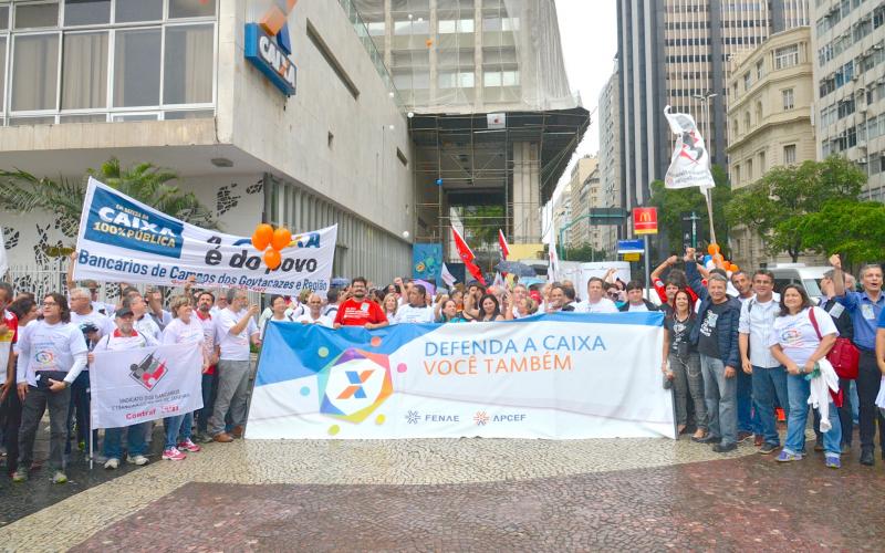 Lançamento da campanha Defenda a Caixa você também aconteceu no Rio de Janeiro, em 3 de outubro Foto: Divulgação