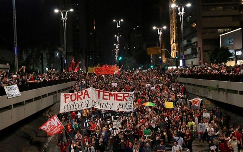 Ato contra Temer na Avenida Paulista Foto: Roberto Parizotti/CUT
