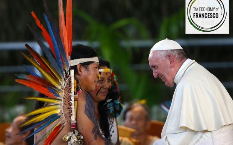 Papa Francisco com os povos da Amazônia Amazonía em Puerto Maldonado (Peru) Foto: Juanca Guzman Negrini