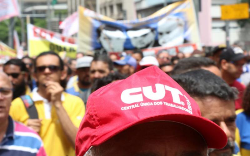 Trabalhadores também denunciaram o desmonte da ECT Foto: Roberto Parizotti / CUT