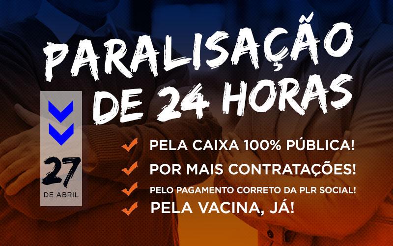Montagem: Fabiana Tamashiro Arte sobre a paralisação de 24h no dia 27
