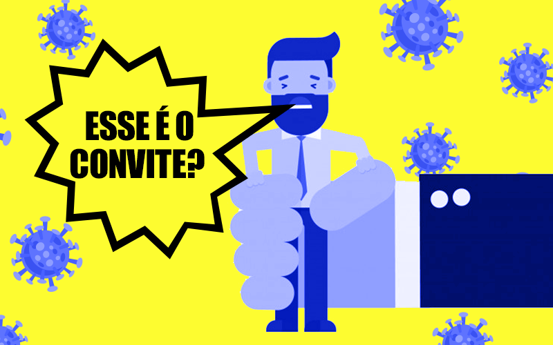 Montagem: Linton Publio Ilustração sobre o convite ao retorno presencial no BB