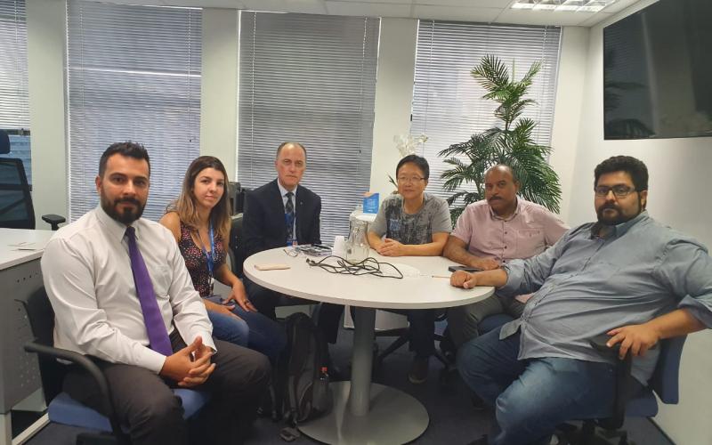 Dirigentes reuniram-se com superintendente da Caixa para tratar de realocações da reestruturação Foto: Seeb-SP