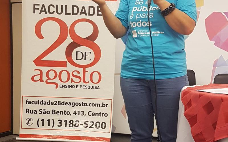 Rita Serrano, representante eleita dos trabalhadores no CA, votou contra Foto: Seeb-SP