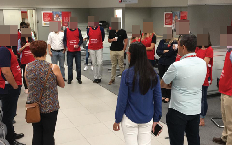 Sindicato esteve junto aos bancários desde o primeiro fim de semana do projeto de 'educação financeira' Foto: Seeb-SP