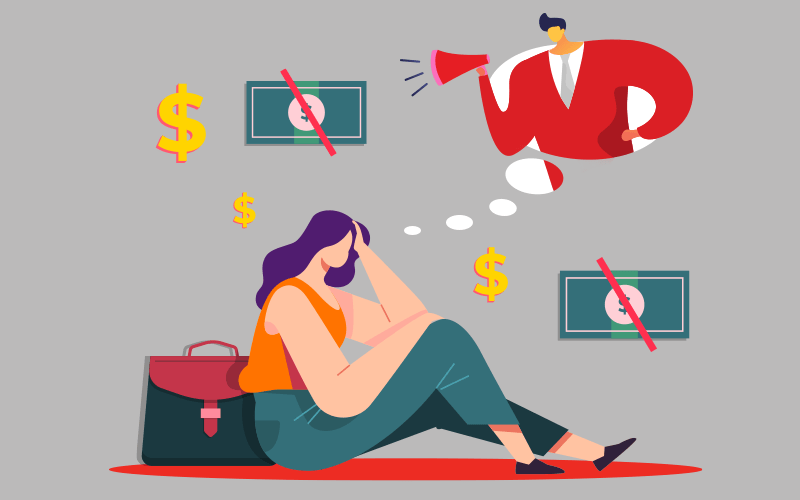 Imagem: Freepik Ilustração de uma trabalhadora pressionada pelo gestor