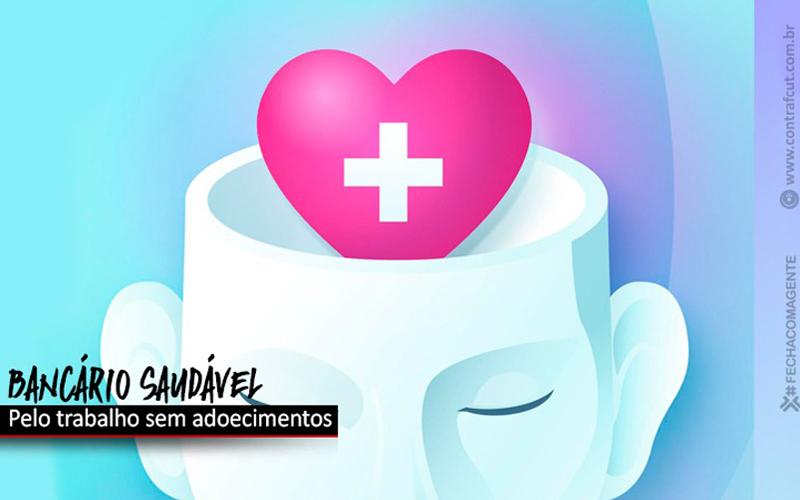 Arte: Contraf-CUT Seminário Adoecimento Psíquico no Trabalho Bancário (arte: Contraf-CUT)