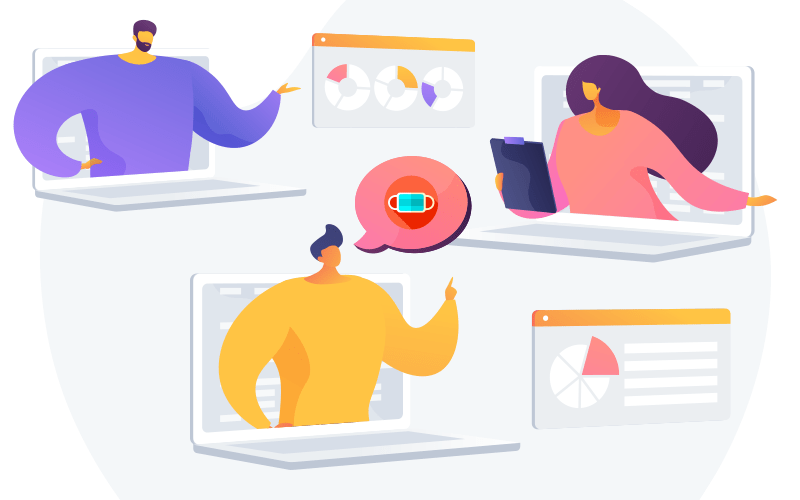 Imagem: Freepik Ilustração de uma reunião virtual