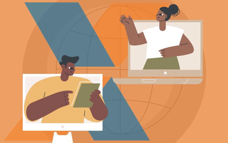 Imagem: Freepik Imagem de trabalhadores da Caixa em assembleia virtual