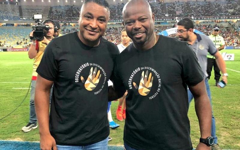 Roger Machado, treinador do Bahia ao lado do técnico do Fluminense Marcão Foto: Reprodução