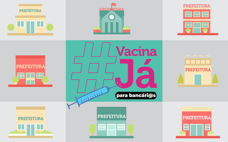 Montagem: Linton Publio Logo da campanha Vacina Já