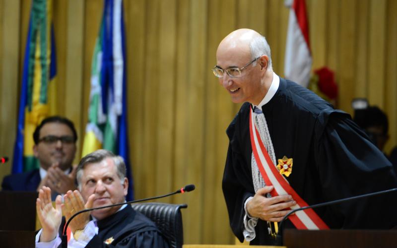 Presidente do TST, Ives Gandra, durante cerimônia de posse, em 2016 Foto:Valter Campanato/ Agência Brasil