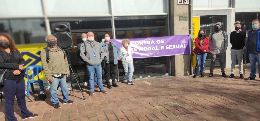 Protesto do Sindicato contra o assédio sexual no Banco do Brasil
