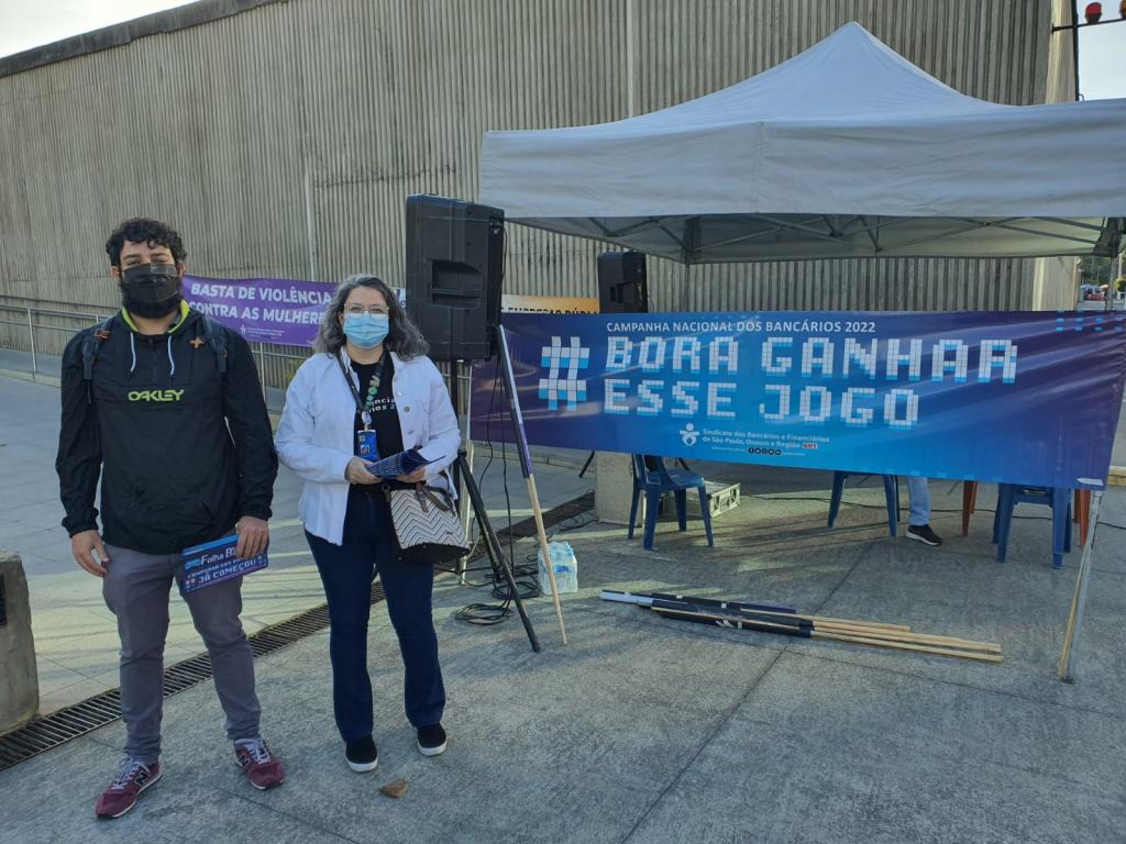 Dirigentes sindicais percorreram agências e centros administrativos do Banco do Brasil para dialogar com colegas sobre as reivindicações da Campanha Nacional dos Bancários 2022
